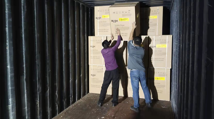 挑燈夜戰(zhàn)，順利完成客戶Argos的滾筒干衣機出貨