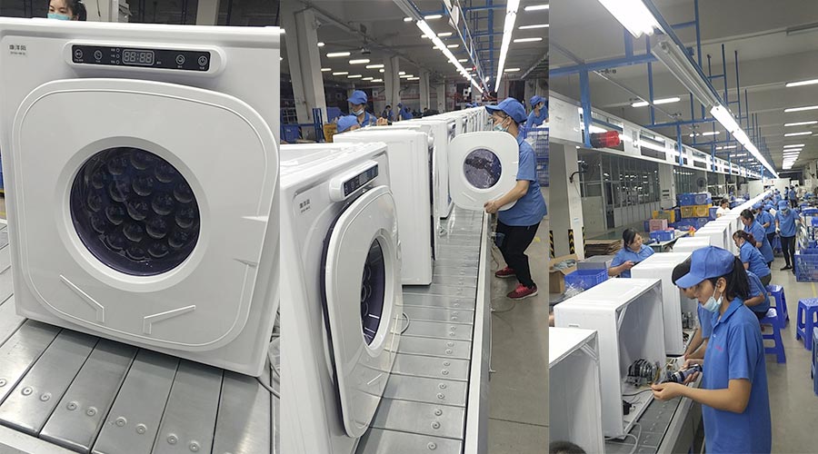 現(xiàn)場(chǎng)圖示！家用干衣機(jī)工廠生產(chǎn)線組成