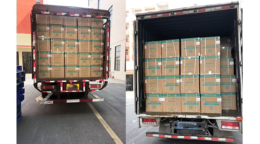 實(shí)況圖！金環(huán)電器完成國(guó)內(nèi)某知名品牌迷你洗衣機(jī)裝柜發(fā)貨